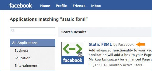 Select Static FBML