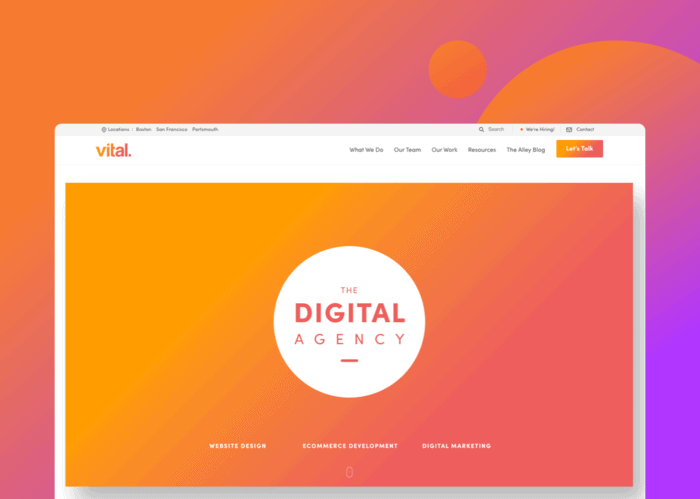 Vital Design Homepage